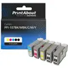 PrintAbout Cartouche compatible Canon PFI-107BK/MBK/C/M/Y - 5 couleurs...