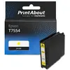 PrintAbout Cartouche compatible Epson T7554 - Jaune