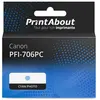 PrintAbout Cartouche compatible Canon PFI-706PC - Cyan photo - Grande capacité