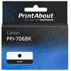 PrintAbout Cartouche compatible Canon PFI-706BK - Noir - Grande capacité
