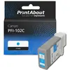 PrintAbout Cartouche compatible Canon PFI-102C - Cyan