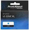 PrintAbout Cartouche compatible Brother LC-22UC XL - Cyan - Grande capacité