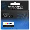 PrintAbout huismerk Inktcartridge LC-22u xl (LC-22U) 4-kleuren Multipa...