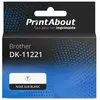PrintAbout Étiquette compatible Brother DK-11221 - (23 mm x 23 mm) - Noir sur blanc