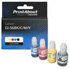 PrintAbout Cartouche compatible Canon GI-56BK/C/M/Y - 4 couleurs - Multipack