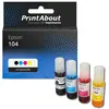 PrintAbout huismerk Inktcartridge 104 (C13T00P14/24/34/440) 4-kleuren ...