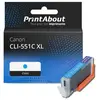 PrintAbout Cartouche compatible Canon CLI-551C XL - Cyan - Grande capacité