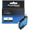 PrintAbout Cartouche compatible Brother LC-424C - Cyan