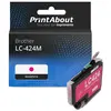 PrintAbout Cartouche compatible Brother LC-424M - Magenta