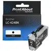 PrintAbout Cartouche compatible Brother LC-424BK - Noir