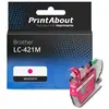 PrintAbout Cartouche compatible Brother LC-421M - Magenta
