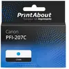 PrintAbout Cartouche compatible Canon PFI-207C - Cyan