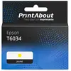 PrintAbout Cartouche compatible Epson T6034 - Jaune - Grande capacité