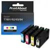 PrintAbout Cartouche compatible Epson T7891/92/93/94 - 4 couleurs - Multipack