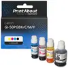 PrintAbout huismerk Inktcartridge GI-50PGBK/C/M/Y 4-kleuren Multipack ...