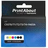 PrintAbout Cartouche compatible HP C9370/71/72/73/74+9403A - Noir + 5 ...