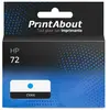 PrintAbout Cartouche compatible HP 72 (C9371A) - Cyan