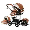 BAZARLAND30.Poussette 3 en 1 Bébé Combinée Siège-Auto Nacelle Trio Rév...