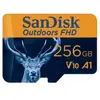 SanDisk Carte MicroSDHC UHS-I FHD " Outdoors " + adaptateur 256 Go