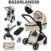 BAZARLAND30.poussette combinée 3-en-1siège autonacelle ultra légère (e...
