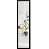 COSTWAY Miroir 2 en 1 Suspension Mural + Porte 119 x 33 cm, avec Croch...