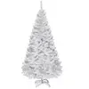GOPLUS Sapin de Noël Artificiel Blanc 240cm avec Pied en Métal