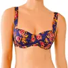 Huit - Haut de maillot de bain Rose bleu/rouge T.100D