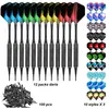 Set de Flechettes à Pointe Souple - KAKOO - 12 Flechettes Pointe Plastique - 100 Pointes - 42 Ailettes