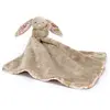 Doudou plat Lapin en fleurs Beige