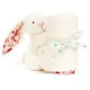 Doudou plat Lapin en fleurs Cream