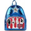 Disney Loungefly: Marvel Shine Captain America Cosplay Mini Backpack - Confidential