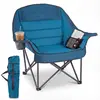 CostwayChaise de Camping Pliante Chaise avec Cadre en Métal Assise Rem...