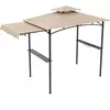 CostwayTonnelle de Barbecue 318 x 153 cm avec Auvent Latéral Dessus à ...