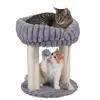 CostwayArbre a Chat 2 Niveaux en Peluche Douce Petit Arbre à Chat avec...