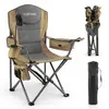 CostwayChaise de Camping Pliable Chaise de Plage Légère avec Accoudoir...