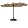 Costway2 x 4M Parasol de Jardin Double Face Parasol avec 108 Lampes LE...