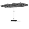 Costway2 x 4M Parasol de Jardin Double Face Parasol avec 108 Lampes LE...