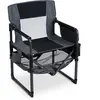 CostwayChaise Pliante Camping avec Porte-gobelet Poche Latérale Ouvre-bouteille Chaise de Plage Légère Portable Charge 150 kg Noir
