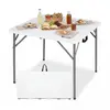 CostwayTable Camping Pliante pour 4 Personnes Table de Jardin Portable...