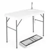 CostwayTable de Nettoyage de Poisson Pliante avec Évier 104 CM Table d...
