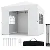 CostwayTonnelle Pliante 3 x 3 m Tonnelle de Jardin avec Parois Latéral...