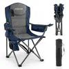 CostwayChaise de Camping Pliable Chaise de Plage Légère avec Accoudoir...