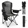 CostwayChaise de Camping Pliable Chaise de Plage Légère avec Accoudoir...