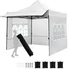 CostwayTonnelle de Jardin 3 x 3 M Tonnelle Pliante Pop-Up avec 3 Haute...