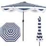 CostwayParasol de Jardin Exterieur Ø2,7M Parasol de Plage Inclinable 3...