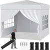 CostwayTonnelle Pliante Exterieur 3x3 Imperméable avec 4 Parois Amovib...