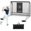CostwayFilet d'Entraînement de Golf avec Cible Barrières Latérales Amo...