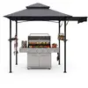 CostwayTonnelle de Jardin à Barbecue Barnum Pliant 2,5x2,5m avec Auven...