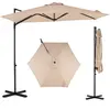 CostwayParasol Déporté Hexagonale à Pied avec Pivotant à 360° Manivell...