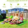 Balançoire Rectangulaire 150x80CM-GIANTEX-Charge 315KG-Cordes Réglable...